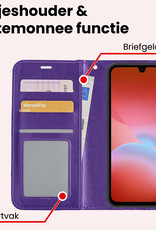 NoXx NoXx Samsung Galaxy A26 Hoesje Bookcase Met Screenprotector - Paars
