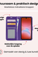 NoXx NoXx Samsung Galaxy A26 Hoesje Bookcase Met Screenprotector - Paars