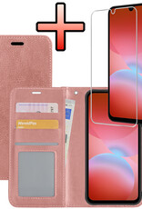 NoXx NoXx Samsung Galaxy A26 Hoesje Bookcase Met Screenprotector - Rose Goud