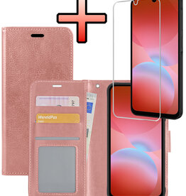 NoXx NoXx Samsung Galaxy A26 Hoesje Bookcase Met Screenprotector - Rose Goud