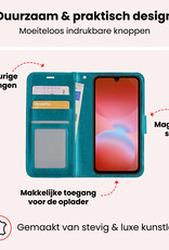 NoXx NoXx Samsung Galaxy A26 Hoesje Bookcase Met Screenprotector - Turquoise