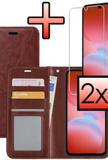 NoXx NoXx Samsung Galaxy A26 Hoesje Bookcase Met 2x Screenprotector - Bruin