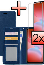 NoXx NoXx Samsung Galaxy A26 Hoesje Bookcase Met 2x Screenprotector - Donkerblauw