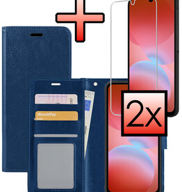 NoXx NoXx Samsung Galaxy A26 Hoesje Bookcase Met 2x Screenprotector - Donkerblauw