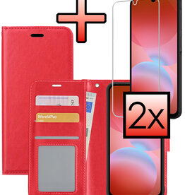 NoXx NoXx Samsung Galaxy A26 Hoesje Bookcase Met 2x Screenprotector - Rood
