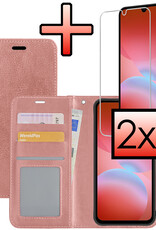 NoXx NoXx Samsung Galaxy A26 Hoesje Bookcase Met 2x Screenprotector - Rose Goud