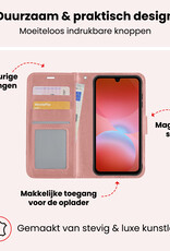 NoXx NoXx Samsung Galaxy A26 Hoesje Bookcase Met 2x Screenprotector - Rose Goud