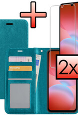 NoXx NoXx Samsung Galaxy A26 Hoesje Bookcase Met 2x Screenprotector - Turquoise