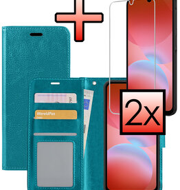 NoXx NoXx Samsung Galaxy A26 Hoesje Bookcase Met 2x Screenprotector - Turquoise