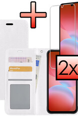 NoXx NoXx Samsung Galaxy A26 Hoesje Bookcase Met 2x Screenprotector - Wit