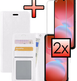 NoXx NoXx Samsung Galaxy A26 Hoesje Bookcase Met 2x Screenprotector - Wit