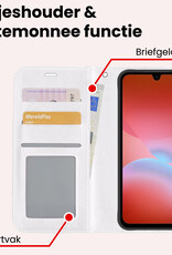 NoXx NoXx Samsung Galaxy A26 Hoesje Bookcase Met 2x Screenprotector - Wit