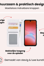 NoXx NoXx Samsung Galaxy A26 Hoesje Bookcase Met 2x Screenprotector - Wit