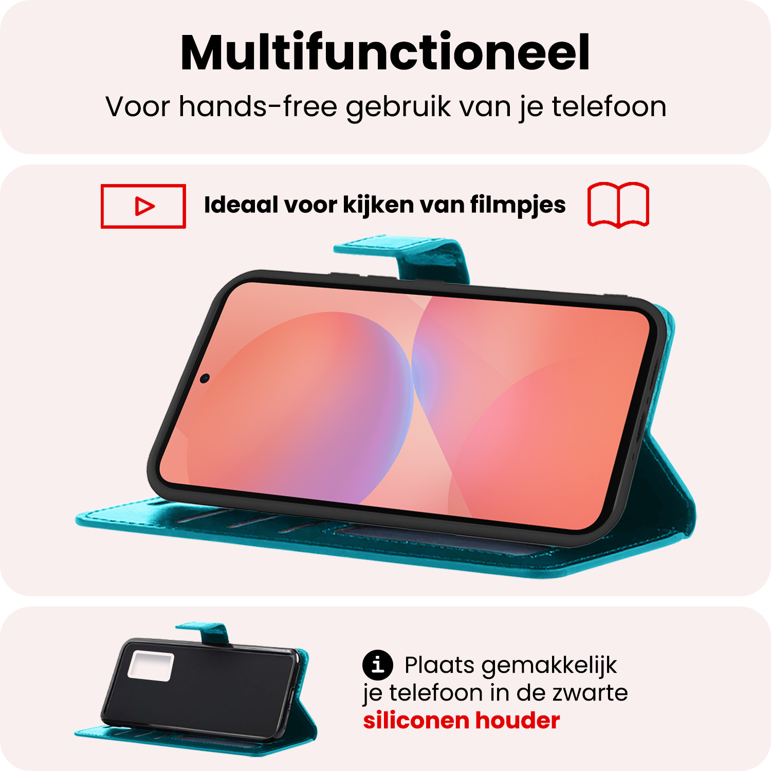 NoXx NoXx Samsung Galaxy A36 Hoesje Bookcase - Turquoise