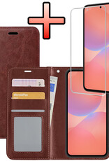 NoXx NoXx Samsung Galaxy A36 Hoesje Bookcase Met Screenprotector - Bruin
