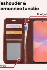 NoXx NoXx Samsung Galaxy A36 Hoesje Bookcase Met Screenprotector - Bruin