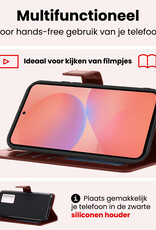 NoXx NoXx Samsung Galaxy A36 Hoesje Bookcase Met Screenprotector - Bruin