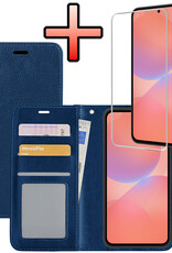 NoXx NoXx Samsung Galaxy A36 Hoesje Bookcase Met Screenprotector - Donkerblauw