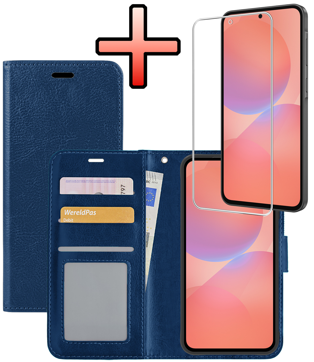 NoXx NoXx Samsung Galaxy A36 Hoesje Bookcase Met Screenprotector - Donkerblauw