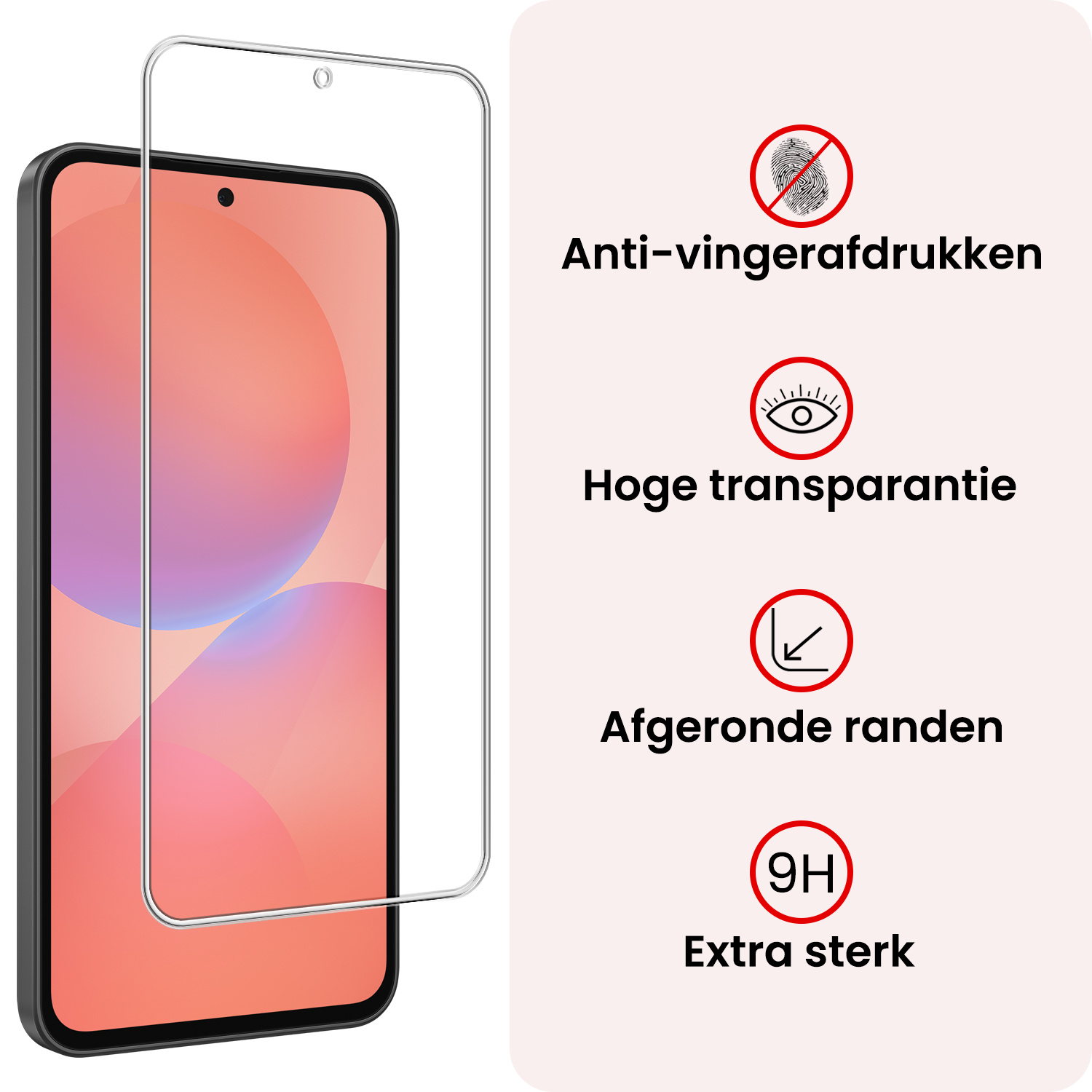 NoXx NoXx Samsung Galaxy A36 Hoesje Bookcase Met Screenprotector - Donkerroze