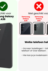 NoXx NoXx Samsung Galaxy A36 Hoesje Bookcase Met Screenprotector - Paars