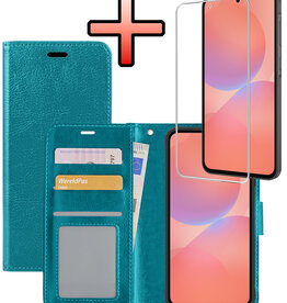 NoXx NoXx Samsung Galaxy A36 Hoesje Bookcase Met Screenprotector - Turquoise