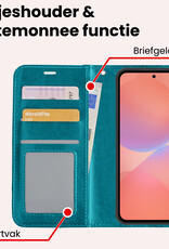 NoXx NoXx Samsung Galaxy A36 Hoesje Bookcase Met Screenprotector - Turquoise