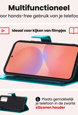 NoXx NoXx Samsung Galaxy A36 Hoesje Bookcase Met Screenprotector - Turquoise