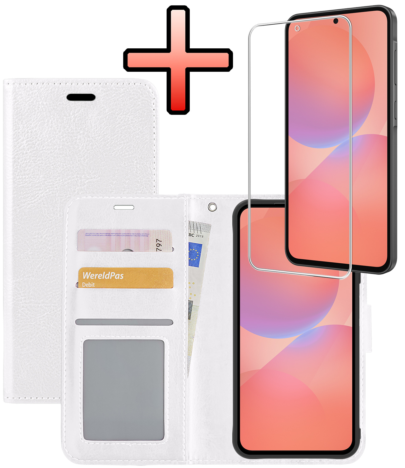 NoXx NoXx Samsung Galaxy A36 Hoesje Bookcase Met Screenprotector - Wit