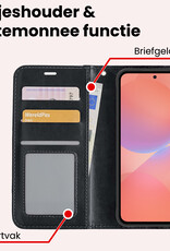 NoXx NoXx Samsung Galaxy A36 Hoesje Bookcase Met Screenprotector - Zwart