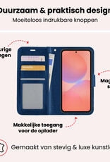 NoXx NoXx Samsung Galaxy A36 Hoesje Bookcase Met 2x Screenprotector - Donkerblauw