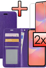 NoXx NoXx Samsung Galaxy A36 Hoesje Bookcase Met 2x Screenprotector - Paars