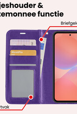 NoXx NoXx Samsung Galaxy A36 Hoesje Bookcase Met 2x Screenprotector - Paars