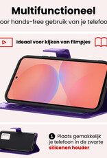 NoXx NoXx Samsung Galaxy A36 Hoesje Bookcase Met 2x Screenprotector - Paars