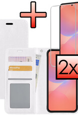 NoXx NoXx Samsung Galaxy A36 Hoesje Bookcase Met 2x Screenprotector - Wit