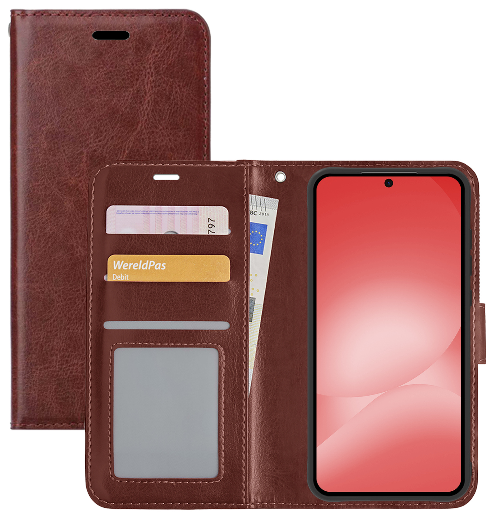 NoXx NoXx Samsung Galaxy A56 Hoesje Bookcase - Bruin