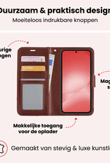 NoXx NoXx Samsung Galaxy A56 Hoesje Bookcase - Bruin