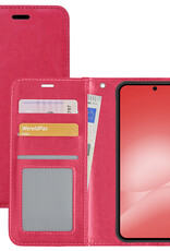 NoXx NoXx Samsung Galaxy A56 Hoesje Bookcase - Donkerroze