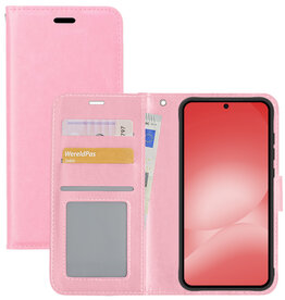 NoXx NoXx Samsung Galaxy A56 Hoesje Bookcase - Lichtroze