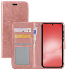 NoXx NoXx Samsung Galaxy A56 Hoesje Bookcase - Rose Goud