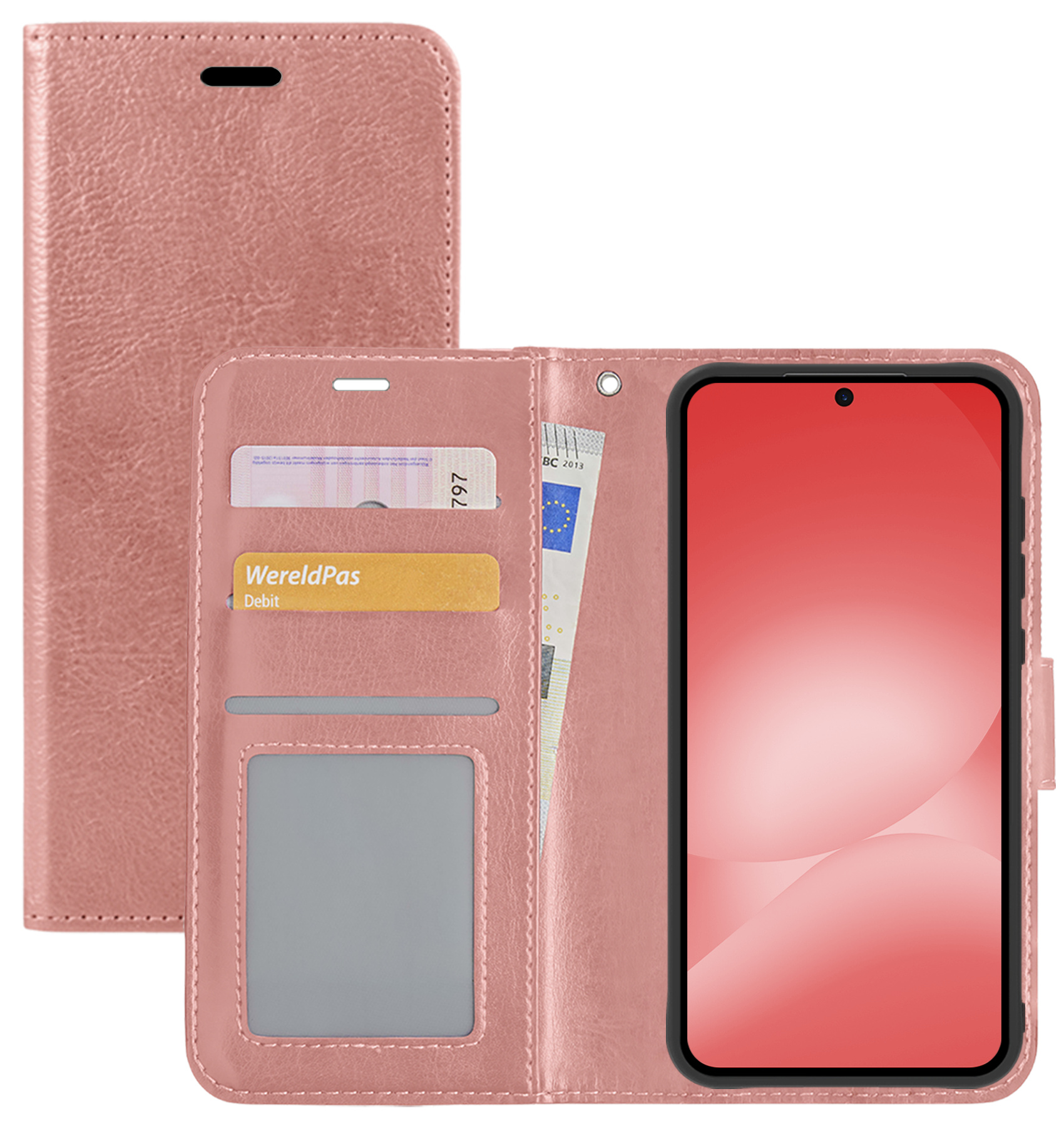 NoXx NoXx Samsung Galaxy A56 Hoesje Bookcase - Rose Goud