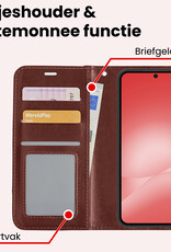 NoXx NoXx Samsung Galaxy A56 Hoesje Bookcase Met Screenprotector - Bruin