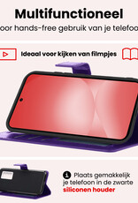 NoXx NoXx Samsung Galaxy A56 Hoesje Bookcase Met Screenprotector - Paars