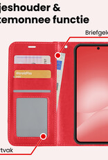 NoXx NoXx Samsung Galaxy A56 Hoesje Bookcase Met Screenprotector - Rood