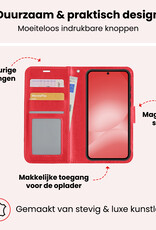 NoXx NoXx Samsung Galaxy A56 Hoesje Bookcase Met Screenprotector - Rood