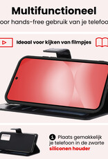 NoXx NoXx Samsung Galaxy A56 Hoesje Bookcase Met Screenprotector - Zwart
