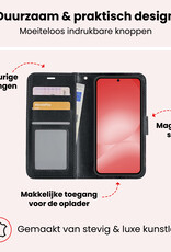 NoXx NoXx Samsung Galaxy A56 Hoesje Bookcase Met Screenprotector - Zwart