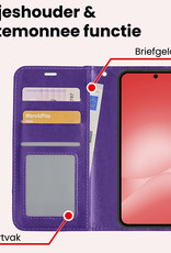 NoXx NoXx Samsung Galaxy A56 Hoesje Bookcase Met 2x Screenprotector - Paars