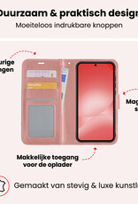 NoXx NoXx Samsung Galaxy A56 Hoesje Bookcase Met 2x Screenprotector - Rose Goud