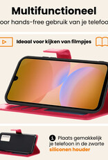 Nomfy Nomfy Samsung Galaxy A26 Hoesje Bookcase - Donkerroze
